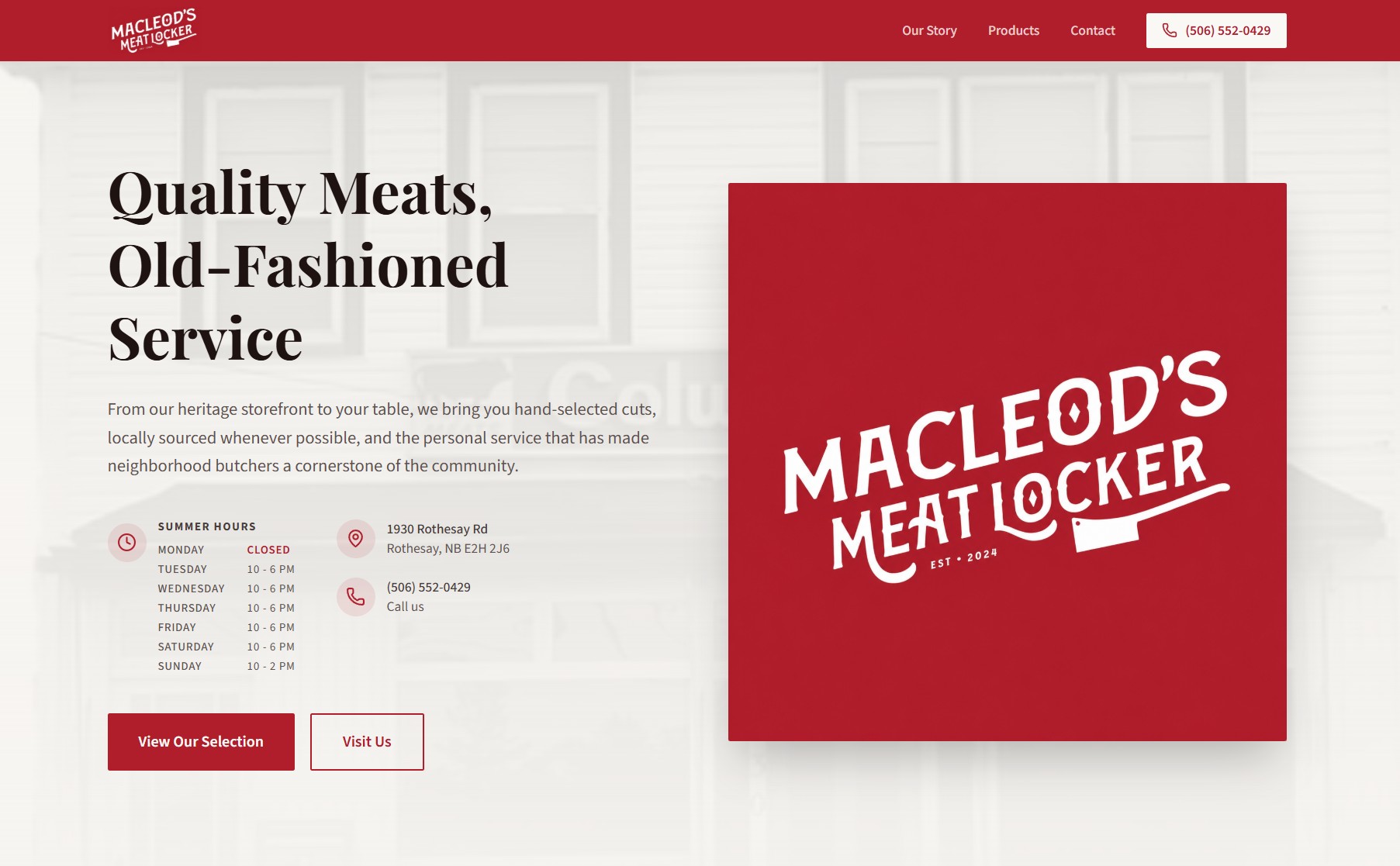 MacLeod's Meat & Deli demo website by FundyLogic